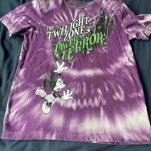 Disney Purple Tie-Dye 'Twilight Zone Tower of Terror' Mickey Graphic Tee